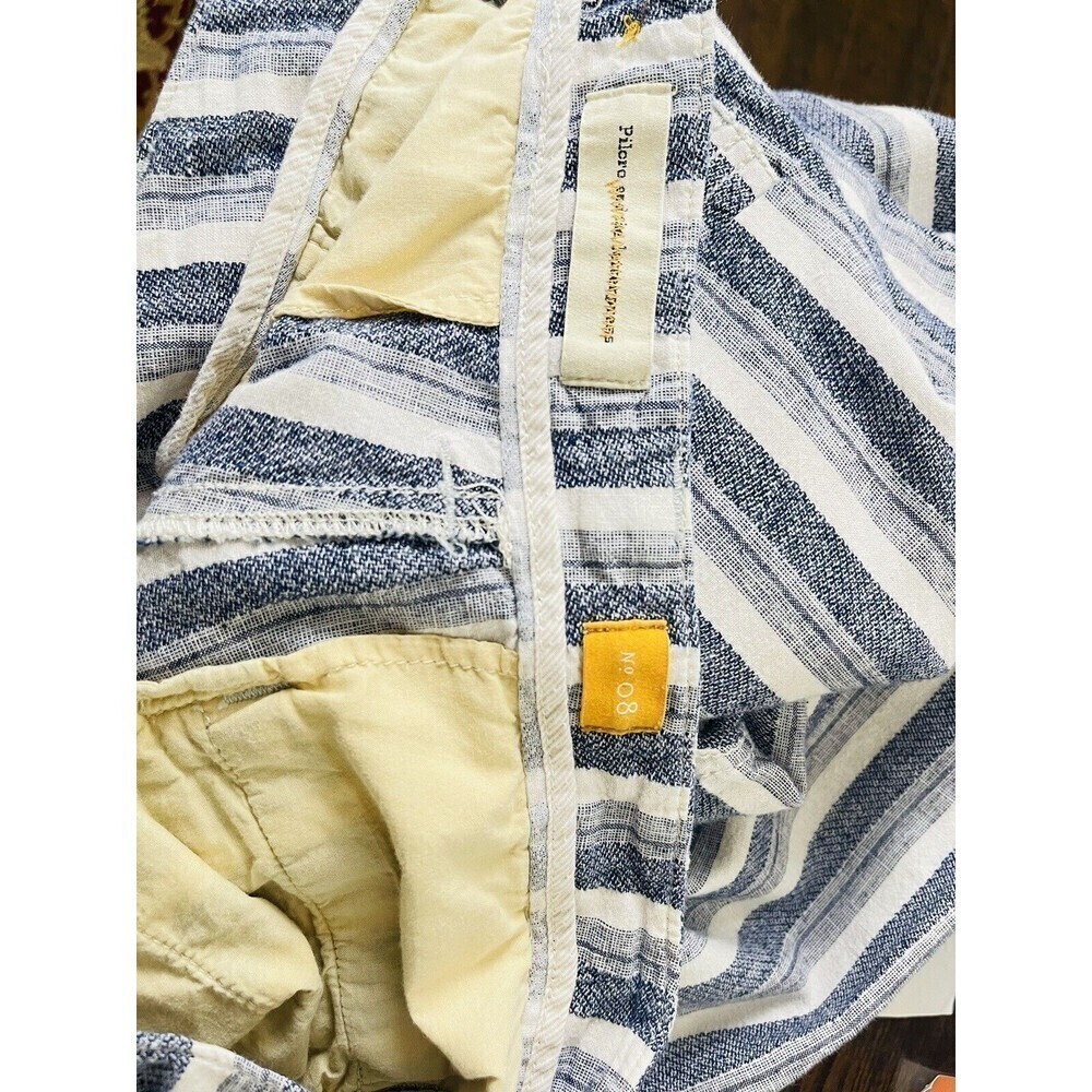 Pilcro and the Letterpress Women’s Size 8 Linen Blend Striped Cropped Pants - Picture 8 of 12